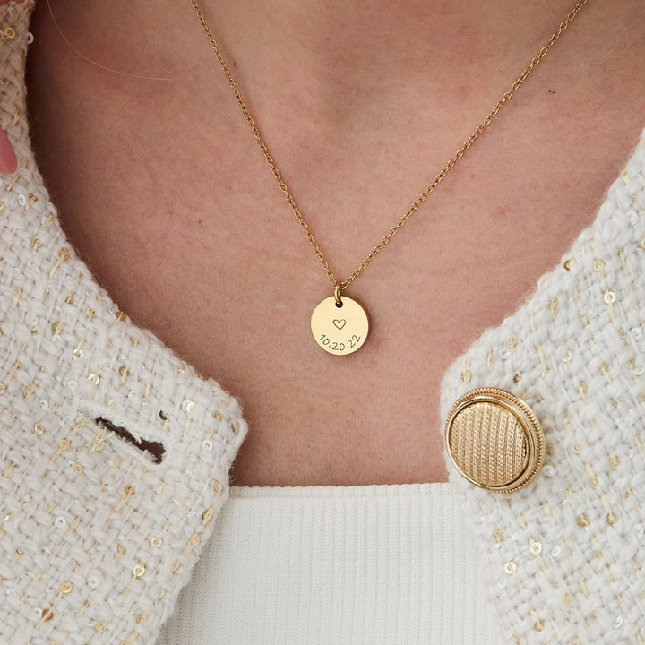 Custom Date Disc Necklace
