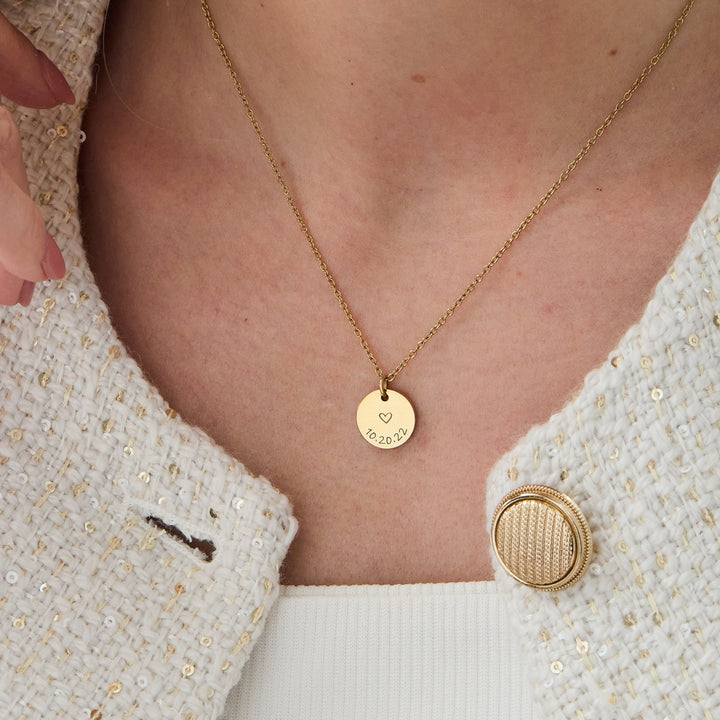 Custom Date Disc Necklace