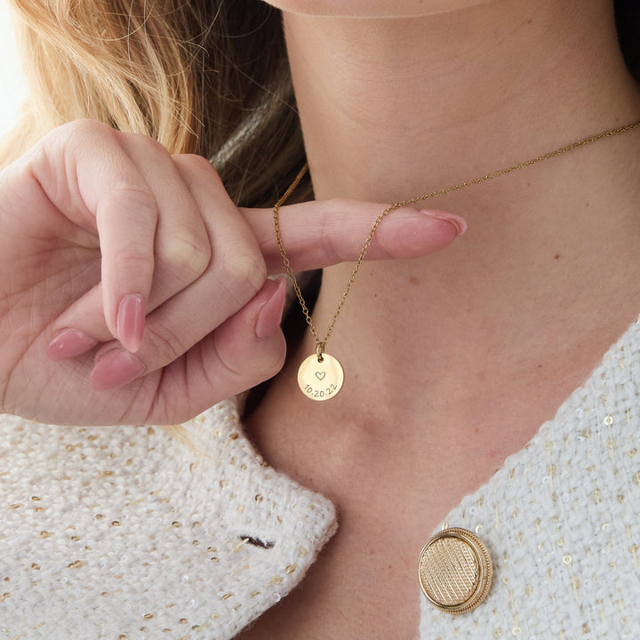 Custom Date Disc Necklace
