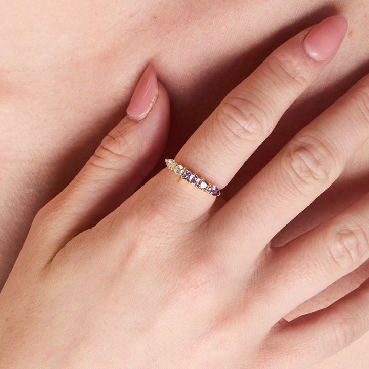 Gold Vermeil Petite Ombre Birthstone Ring