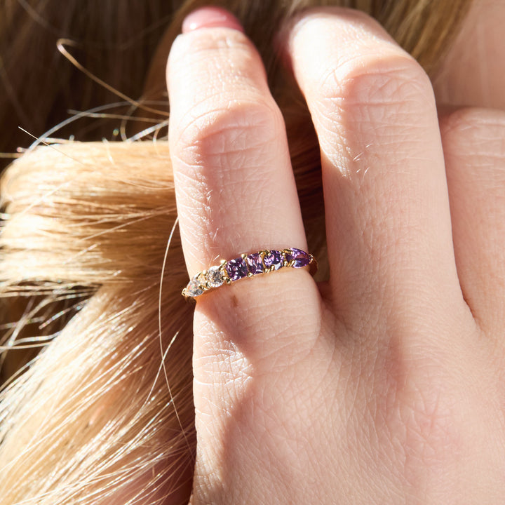 Gold Vermeil Petite Ombre Birthstone Ring
