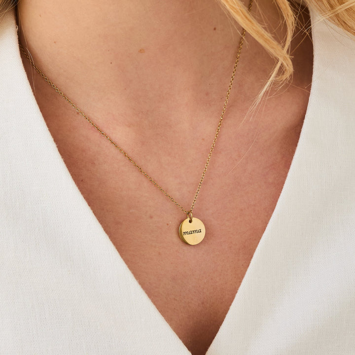 Engraved Name Disc Necklace
