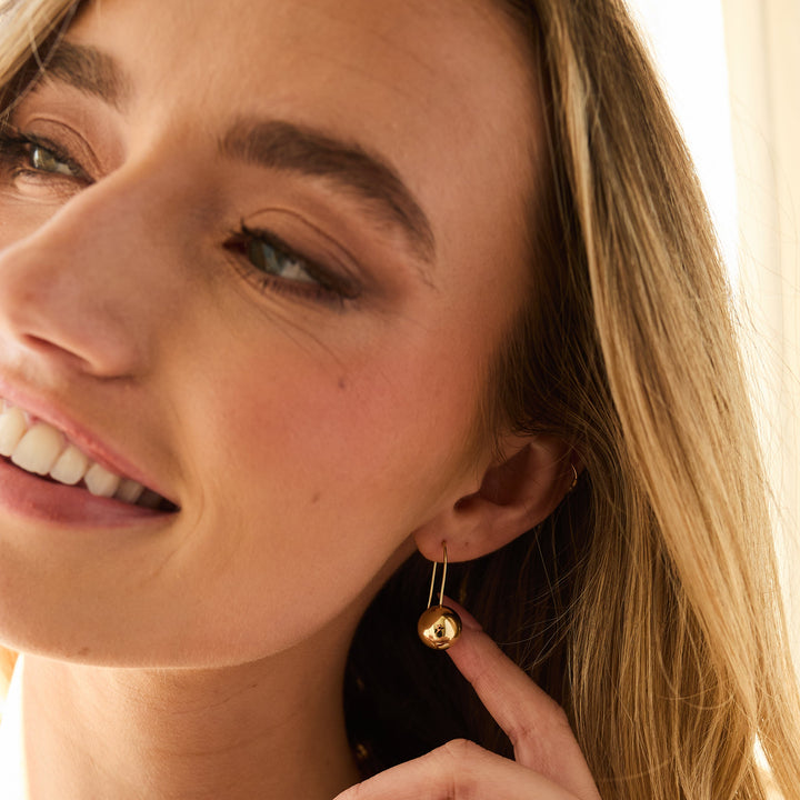 Metal Ball Dangle Drop Earrings