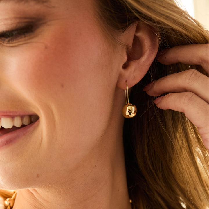 Metal Ball Dangle Drop Earrings