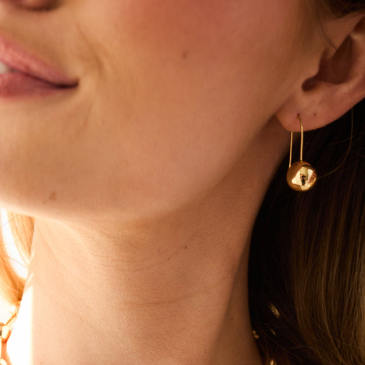 Metal Ball Dangle Drop Earrings