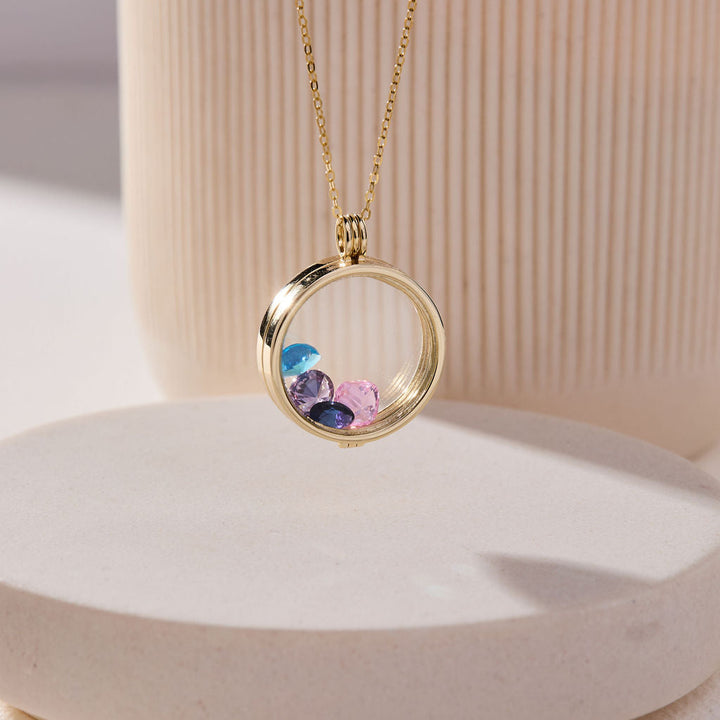 Custom Glass Birthstone Floating Locket