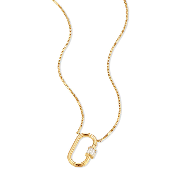 Carabiner Vertical Charm Necklace