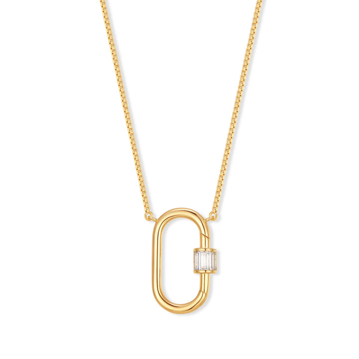 Carabiner Vertical Charm Necklace