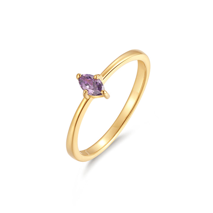 Custom Marquise Birthstone Ring