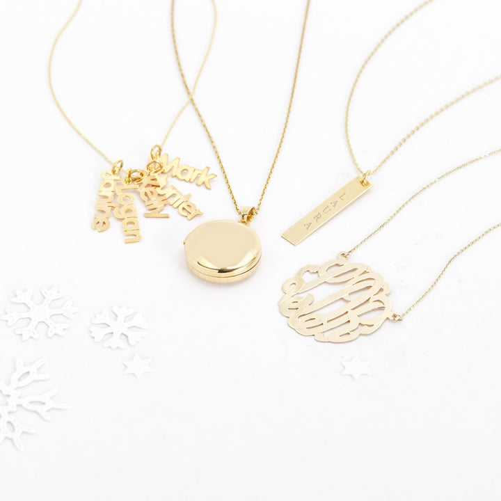 Gold Monogram Necklace