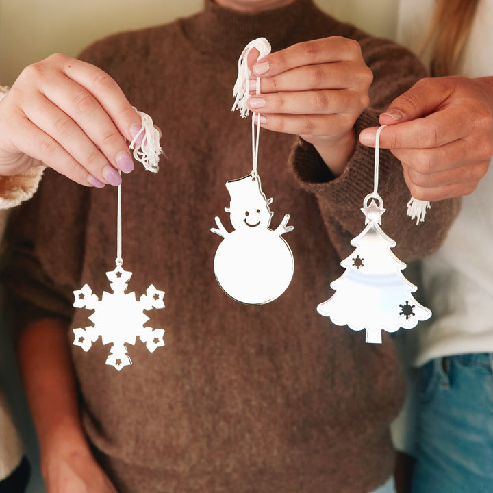 Personalized Snowflake Engraved Metal Ornament