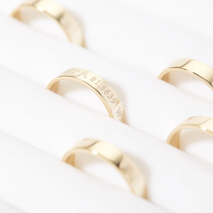 Gold Personalized Coordinate Ring
