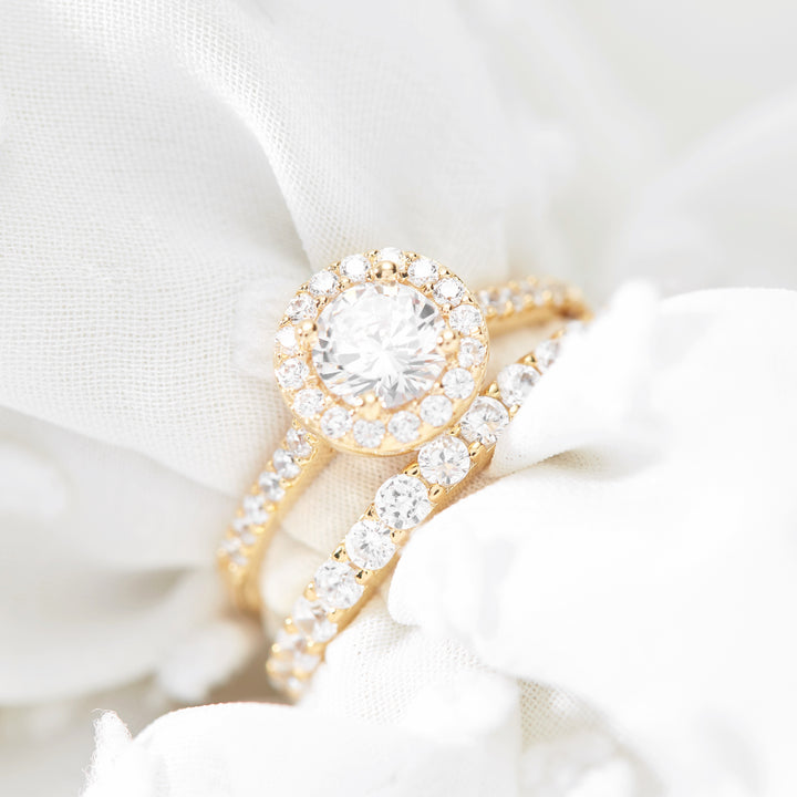 Brilliant Cut CZ Gold Eternity Band