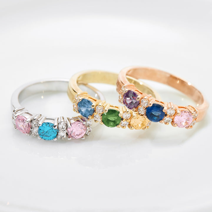 Close to the Heart 3 Stone Birthstone Ring