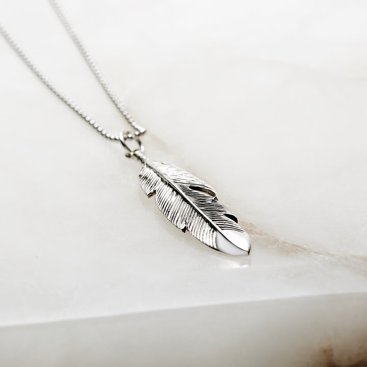 Sterling Silver Feather Pendant