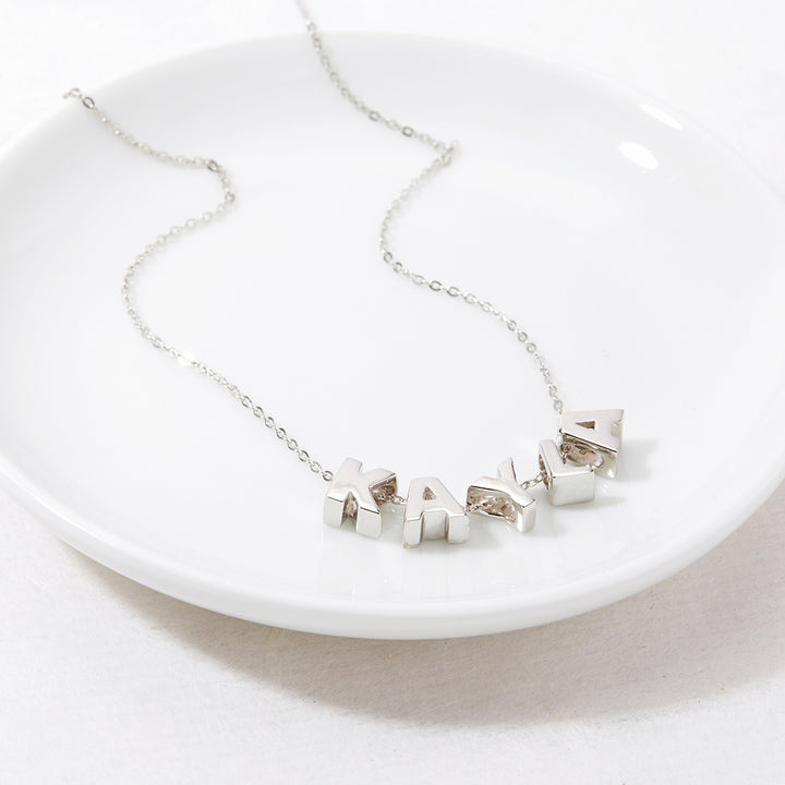 Personalized Silver Initial Name Necklace