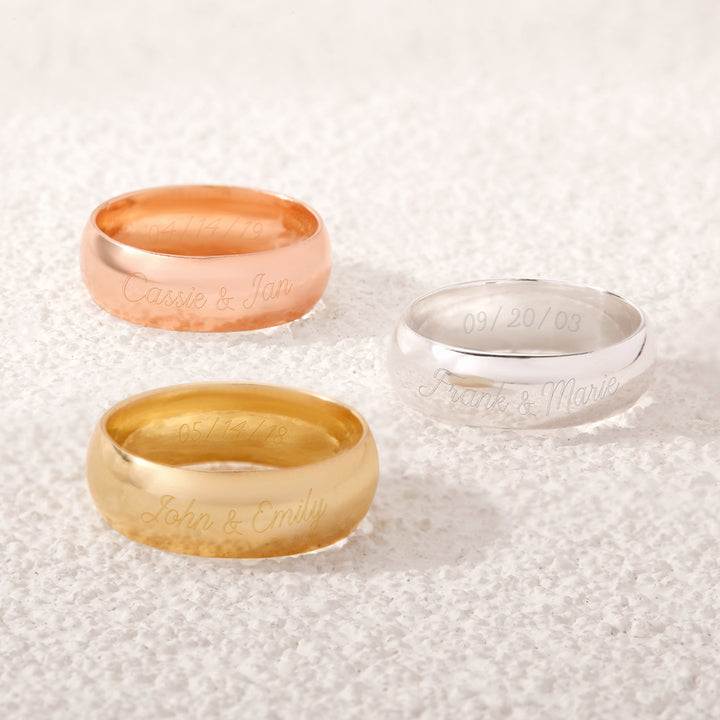Engraved Couples Message Ring