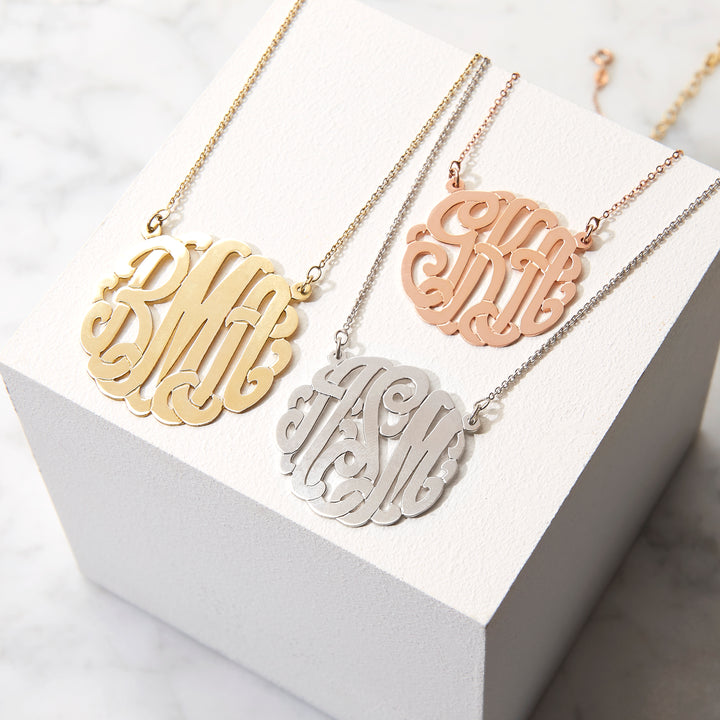 Sterling Silver Monogram Necklace