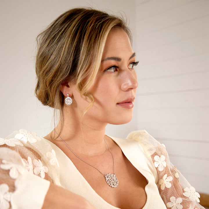 Sterling Silver Monogram Necklace