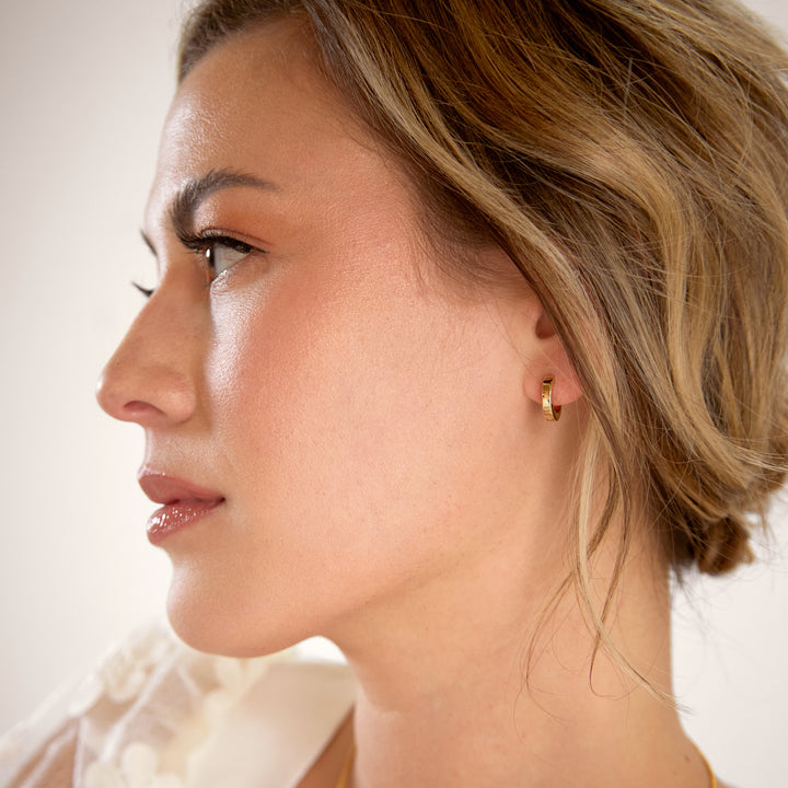 Gold Plated Huggie Earrings