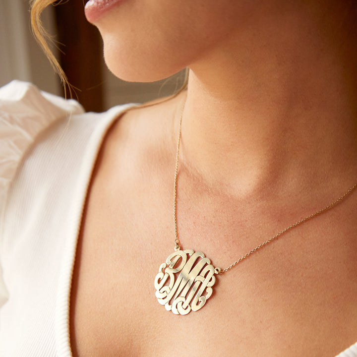 Sterling Silver Monogram Necklace