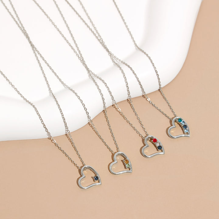 Custom Petite Heart Birthstone Pendant