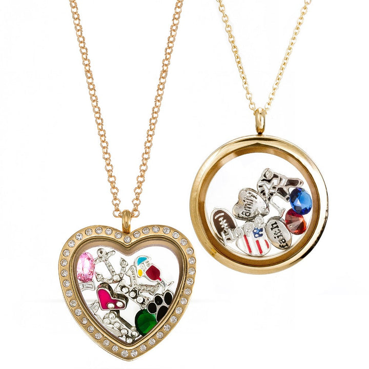Floating Locket Gold Charms