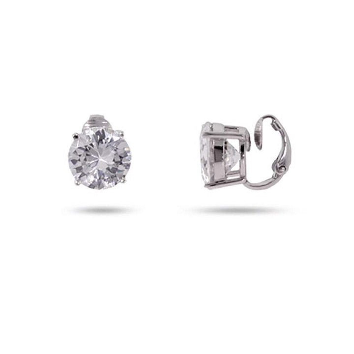 Stunning 5 Carat CZ Clip-On Earrings