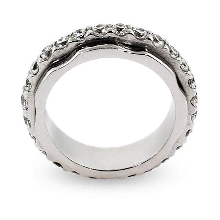 Spinner Ring with CZ Band