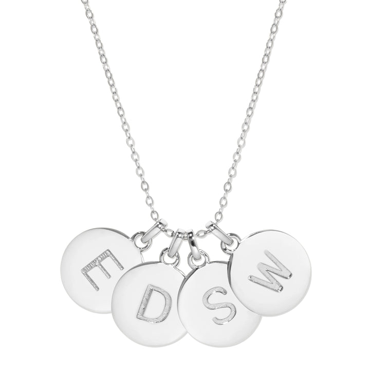 Four Initial Disc Necklace