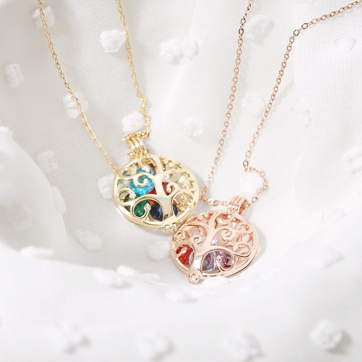 Custom Family Tree Birthstone Locket