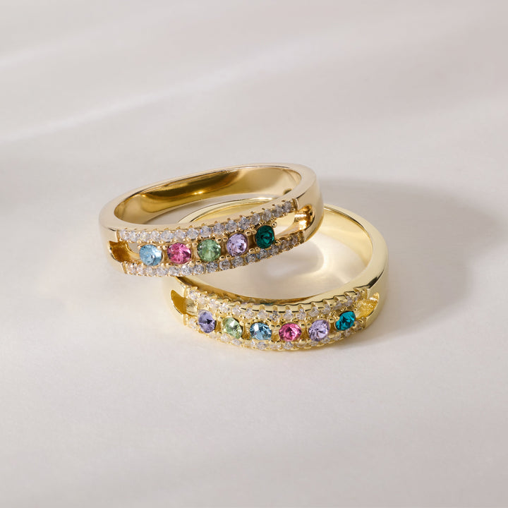 Custom Birthstone CZ Ring