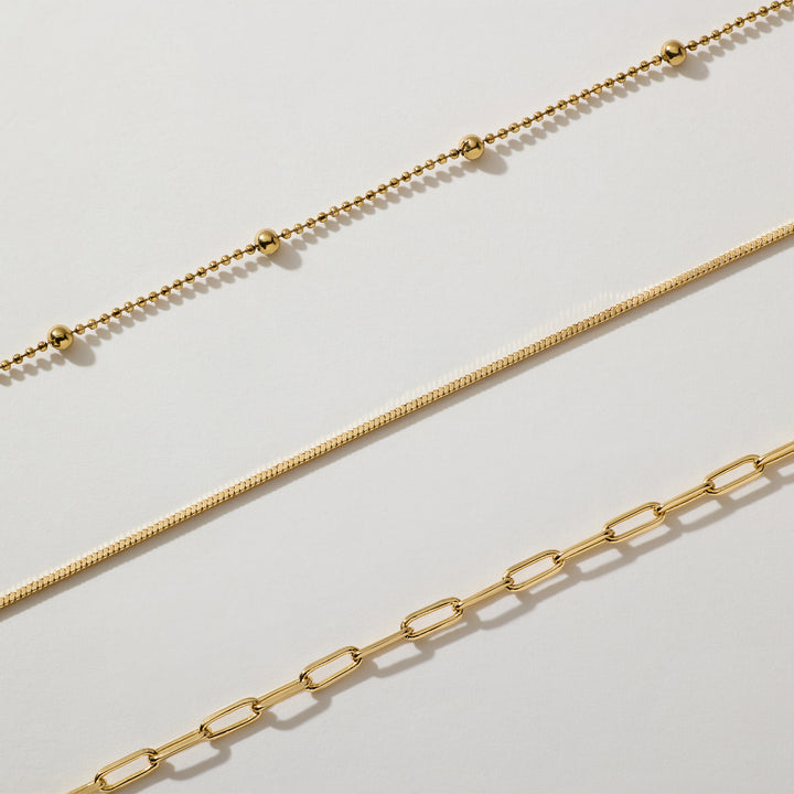 Waterproof Gold Snake Chain Necklace