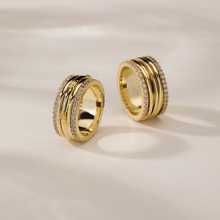 Waterproof Textured Fidget Ring