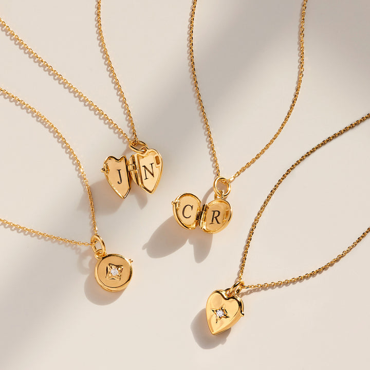 Custom Initial Mini Heart Locket
