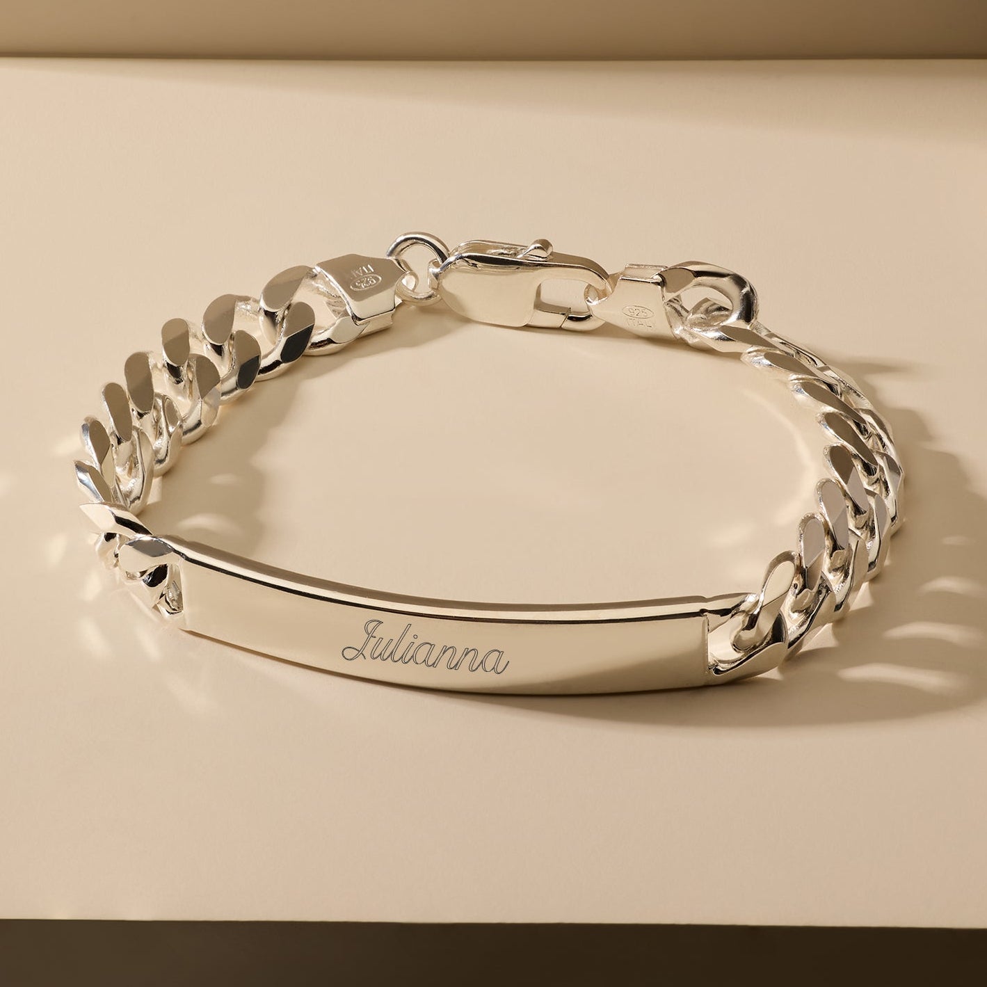 Ladies Sterling Silver Curb Link ID Bracelet – Mill Rock East
