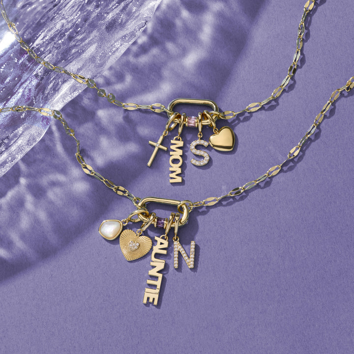 Build Your Own Custom Carabiner Birthstone Charm Necklace