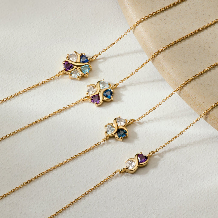 Custom Birthstone Heart Love Bracelet