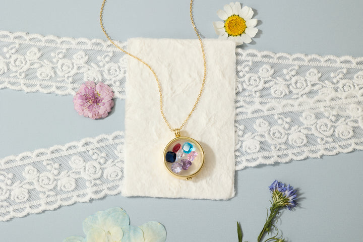 Custom Glass Birthstone Floating Locket