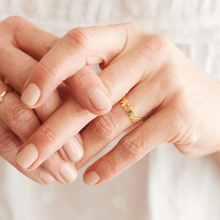 Custom Thin Script Name Ring