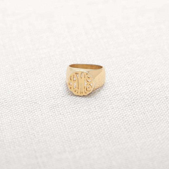 Custom Monogram Signet Ring