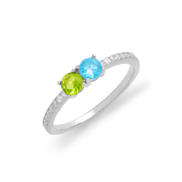 Custom Birthstone Pave Band Eternity Ring
