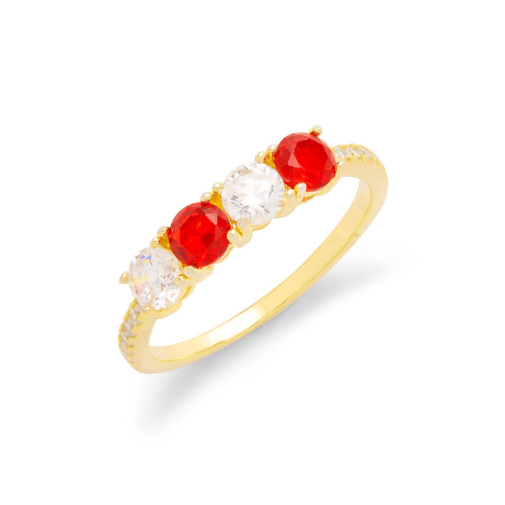 Custom Birthstone Pave Band Eternity Ring