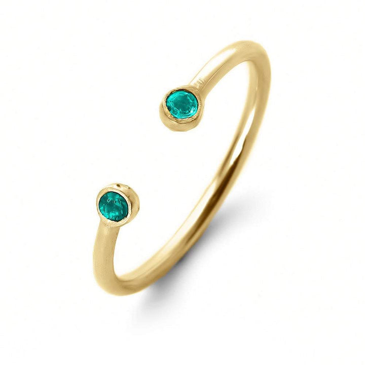 Custom Birthstone Petite Cuff Ring