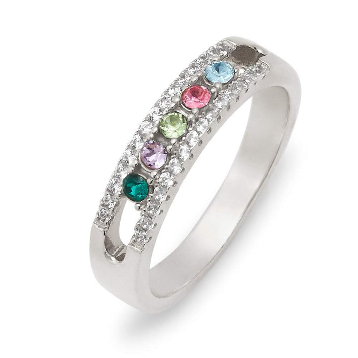 Custom Birthstone CZ Ring