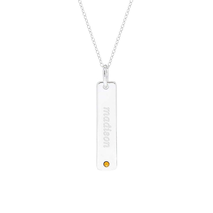 Custom Close To The Heart Birthstone Tag Pendant