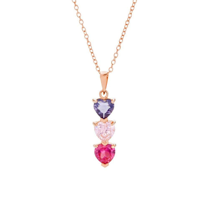 Custom Heart Drop Birthstone Necklace