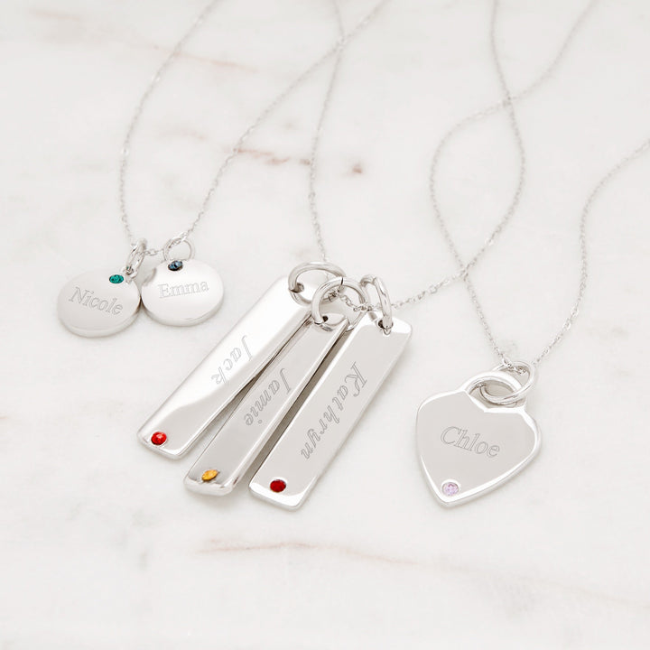 Custom Close To The Heart Birthstone Multi Heart Pendant