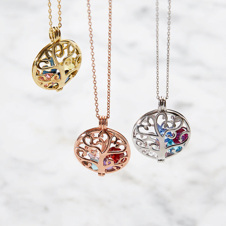 Custom Family Tree Birthstone Locket