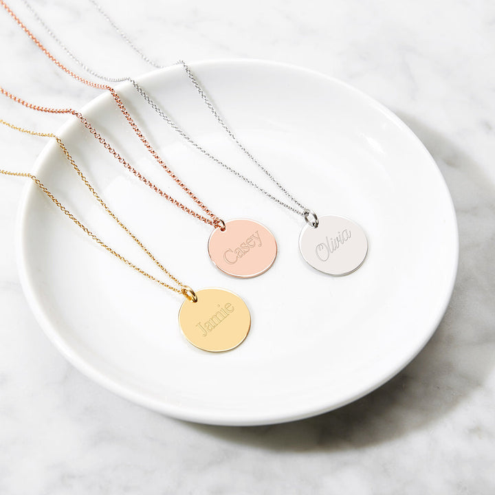 Engravable Round Tag Pendant